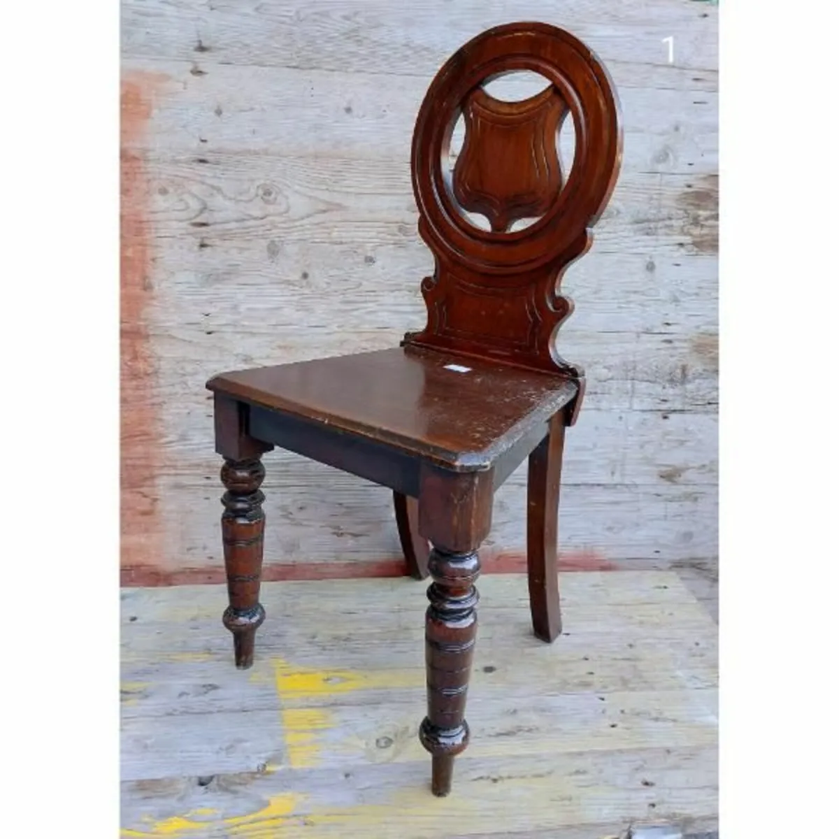 Antique Mahogany Hall Chair – KAS293 - Image 2