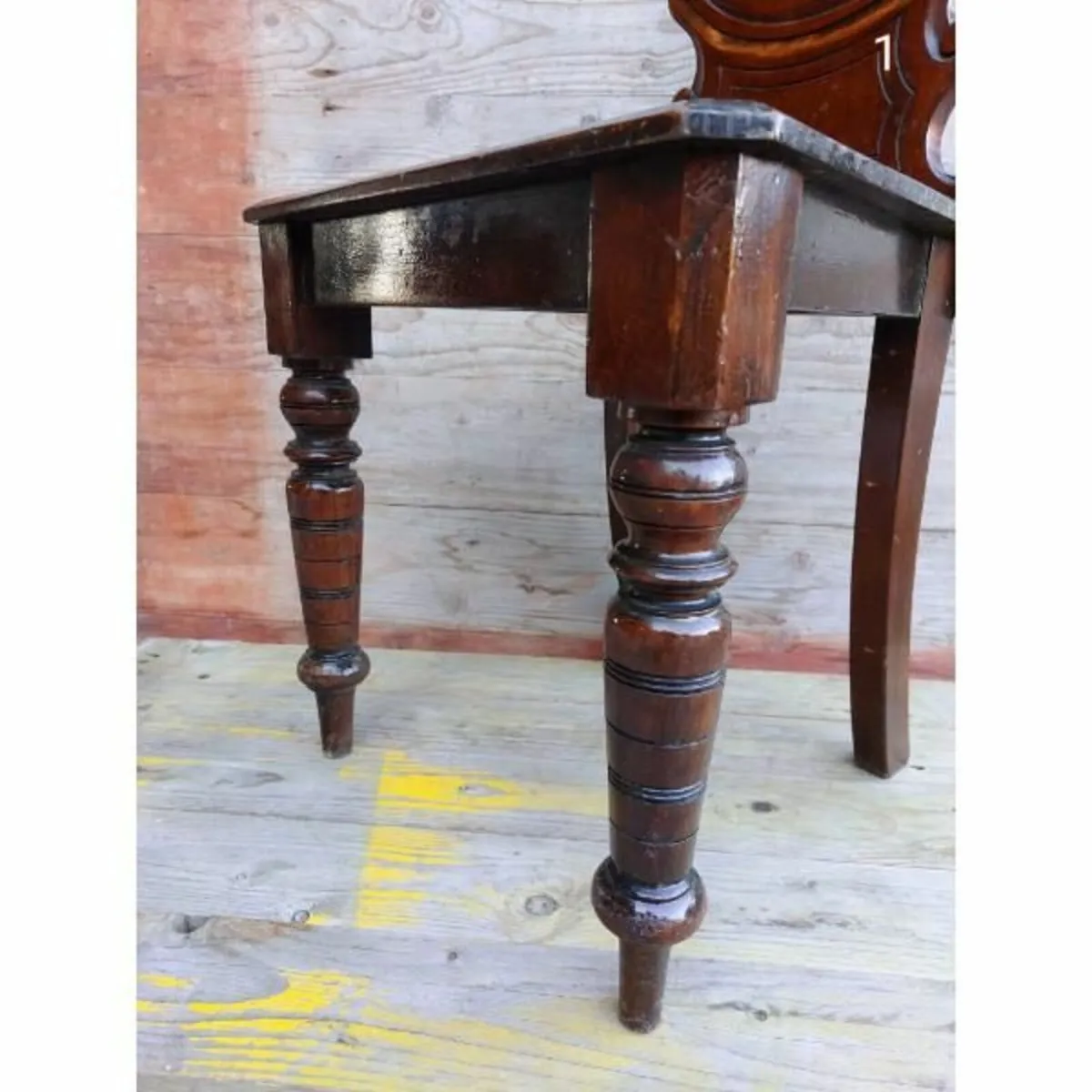 Antique Mahogany Hall Chair – KAS293 - Image 3