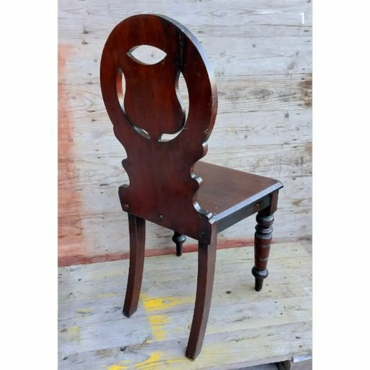 Antique Mahogany Hall Chair – KAS293 - Image 4