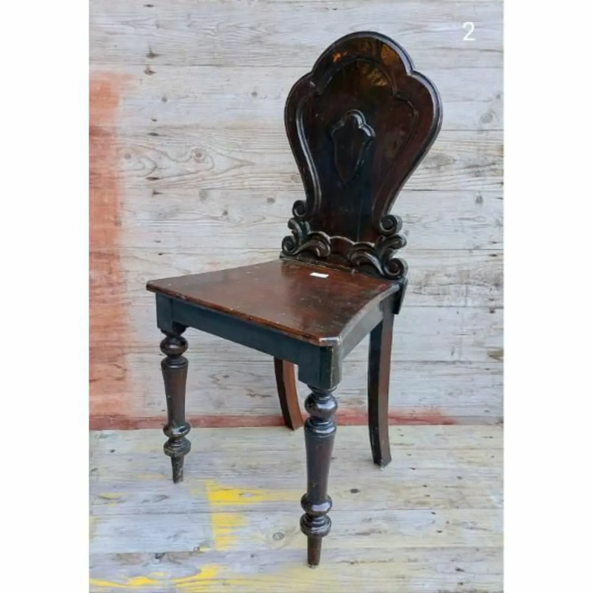 Antique Mahogany Hall Chair – KAS294 - Image 1