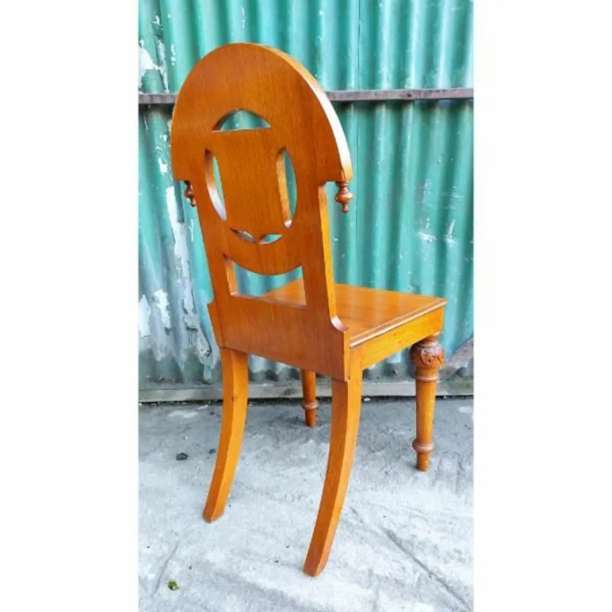 Carved Oak Hall Chair – KAS369 - Image 4