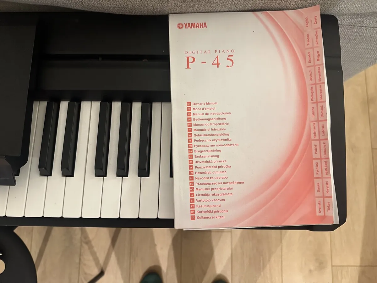 Yamaha P-45B Piano & L-85 Stand with Stool - Image 4