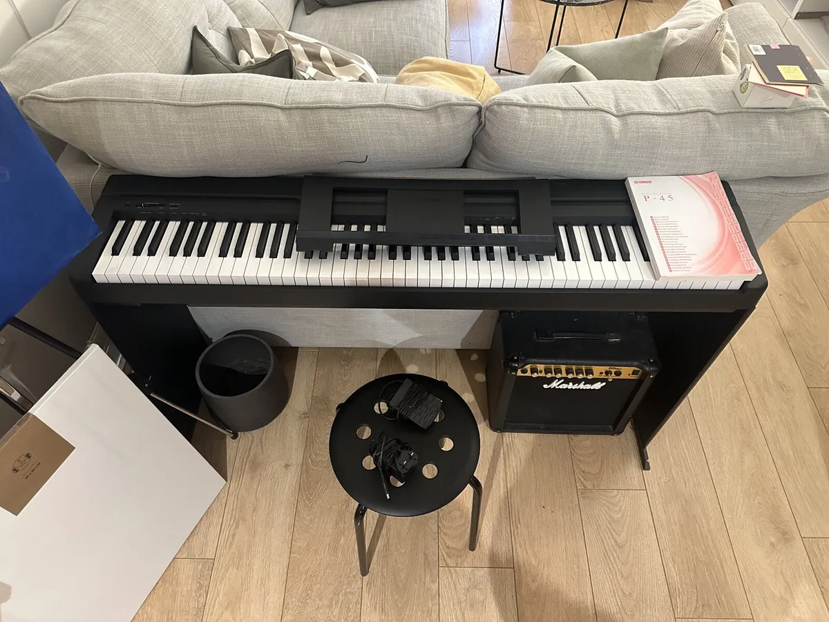 Yamaha P-45B Piano & L-85 Stand with Stool - Image 1