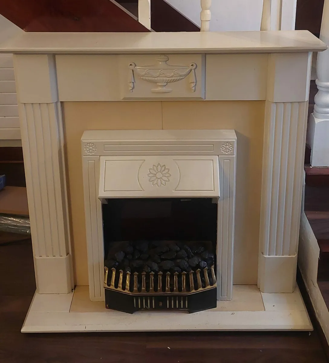 Electric fireplace and surround
