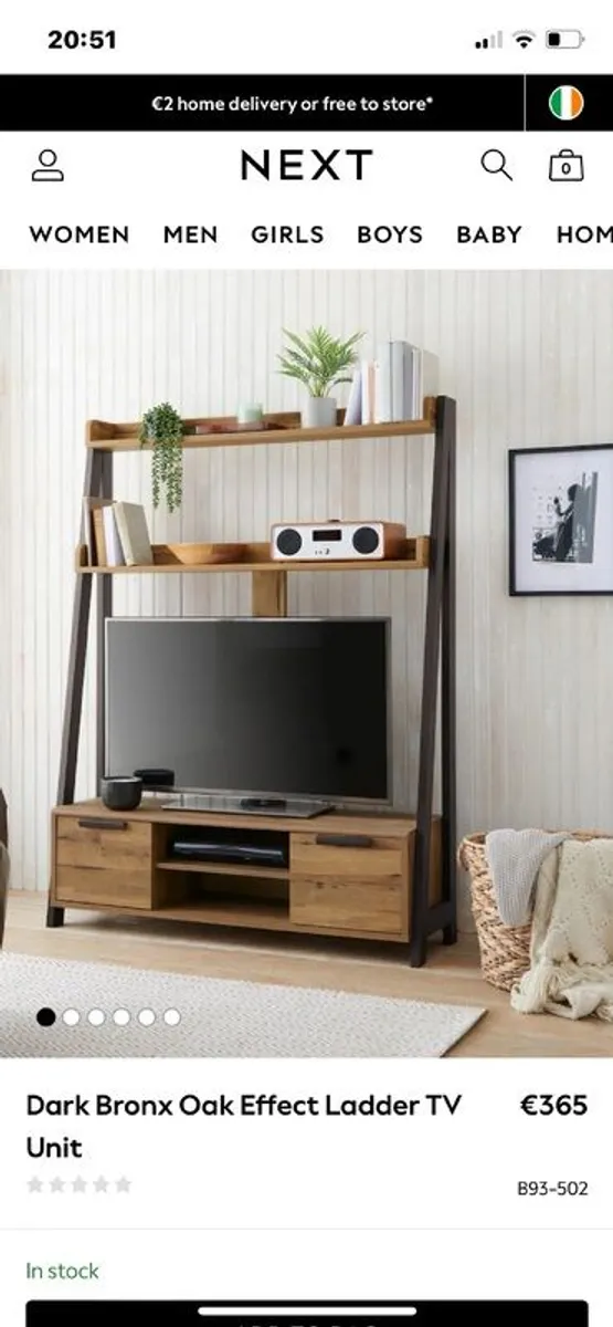 shelf ladder and tv unit Bronx from Next - Image 4