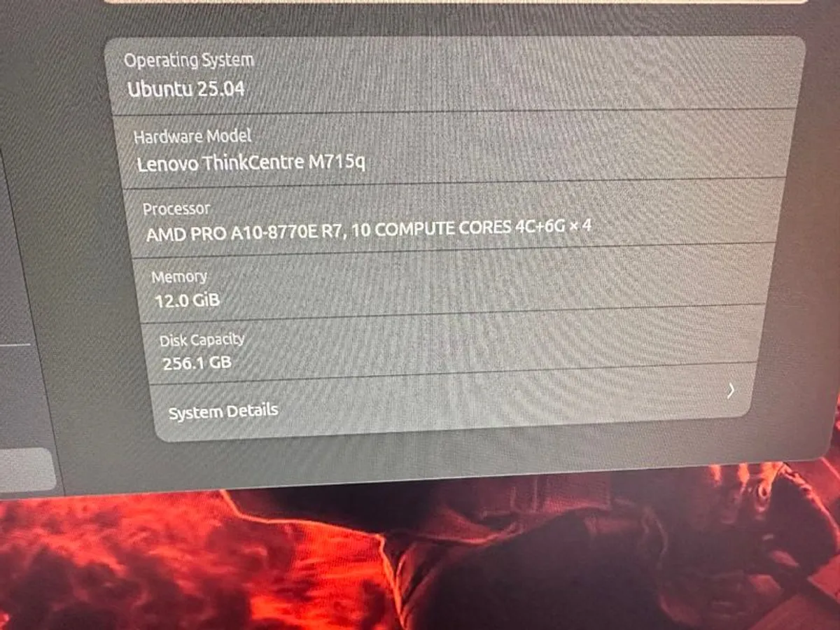 Lenovo ThinkCentre M715q  12GB RAM  256GB SSD - Image 4
