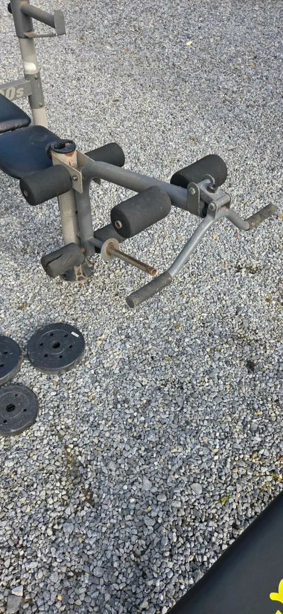 Gym Weights Bench Lat Pulldown Leg Ext and Curl - Image 4