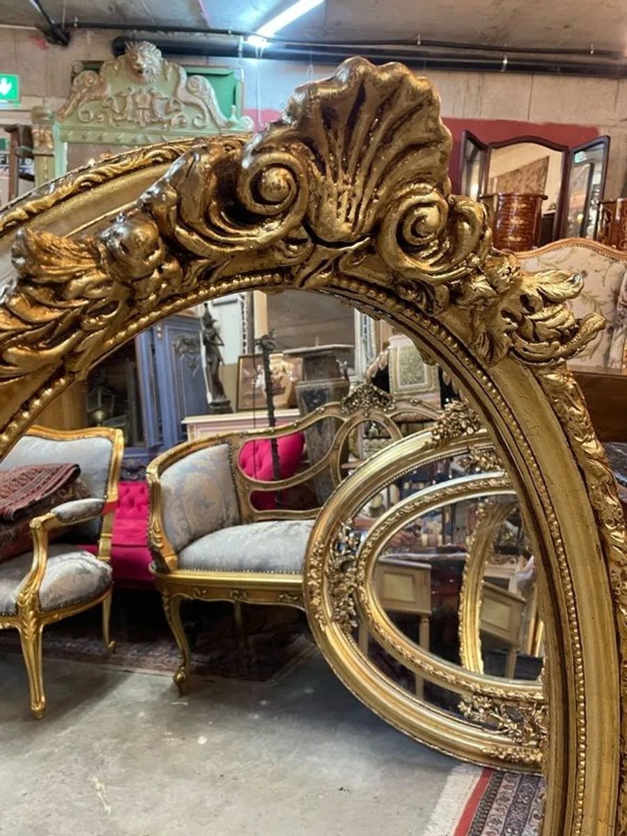 Flash Sale ! Was 350 Now 275 ! A Very Nice Gilt-wood Oval Mirror. - Image 2