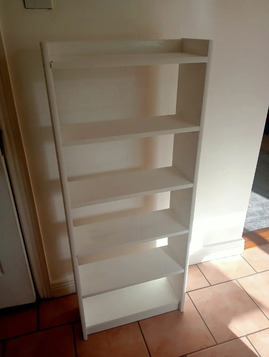 White Shelving Unit – 123 x 50 x 19 cm - Image 1