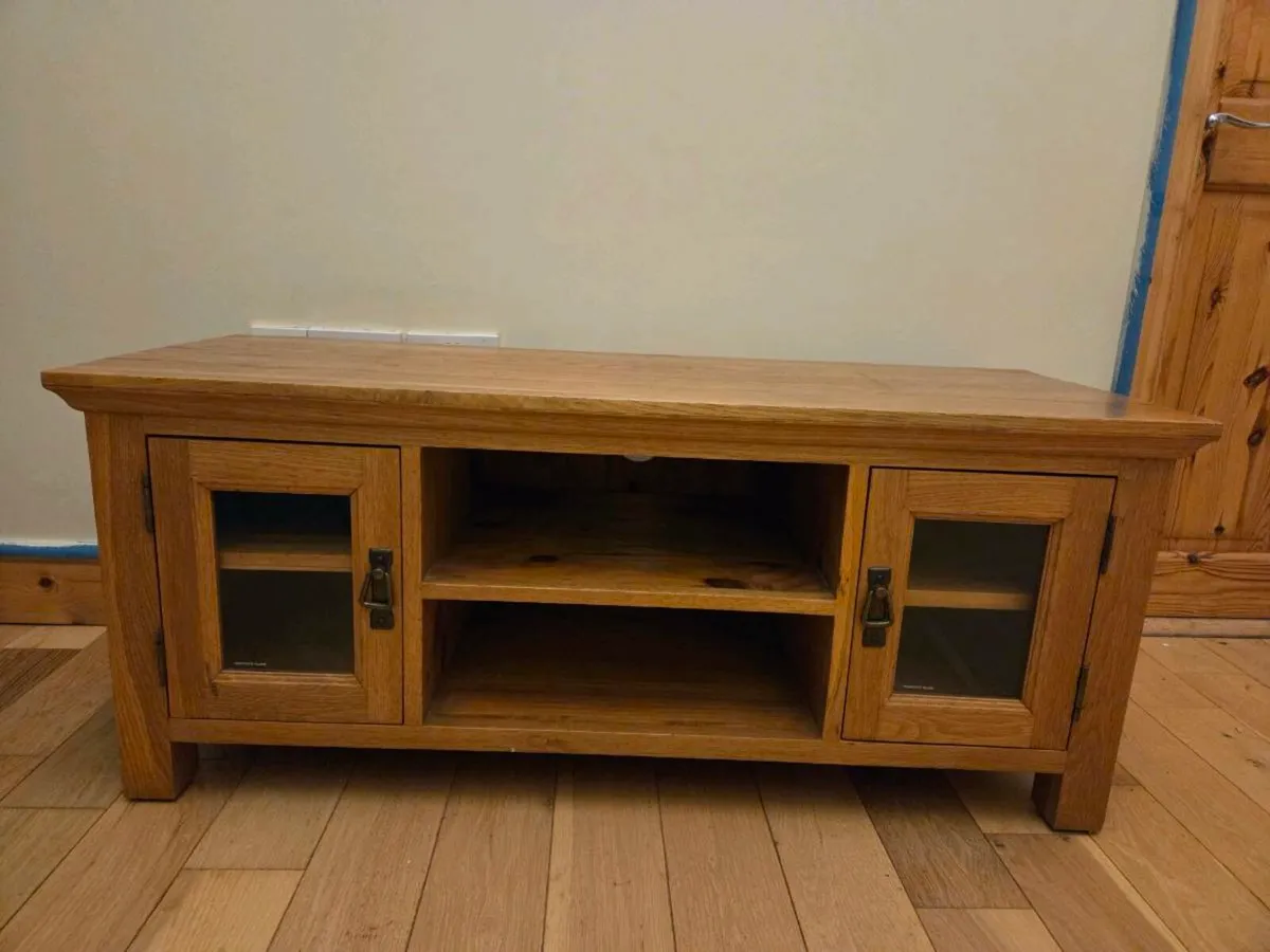 TV Unit - Solid Oak - Image 2