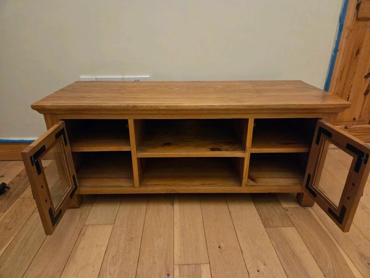 TV Unit - Solid Oak - Image 3