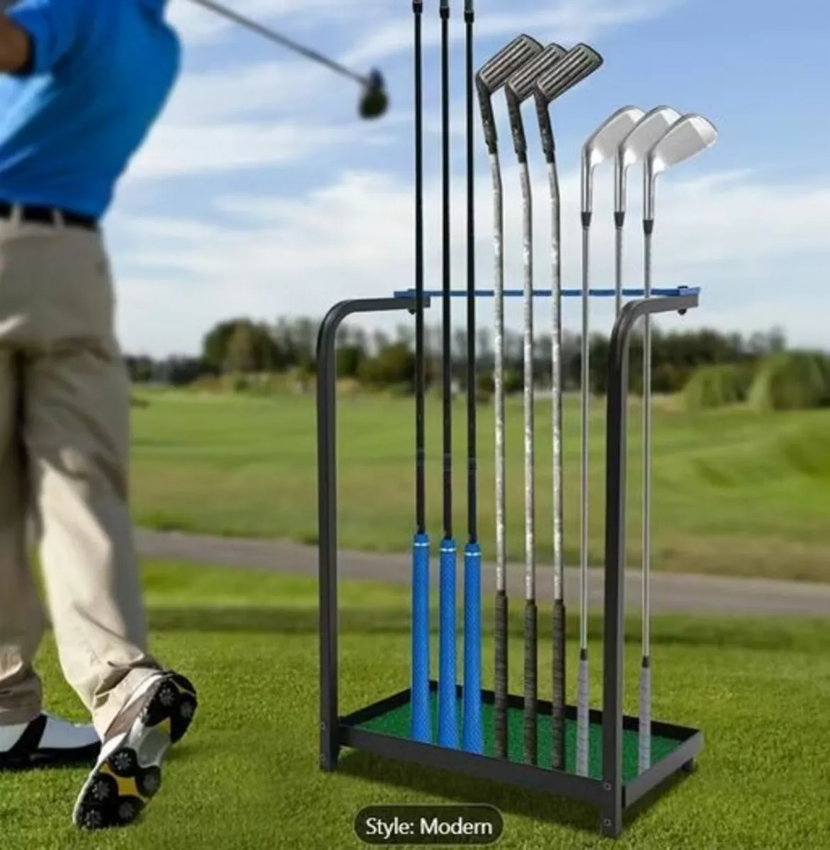 Golf Club Organiser Rack Heavy-Duty 9-Golf Club St - Image 1