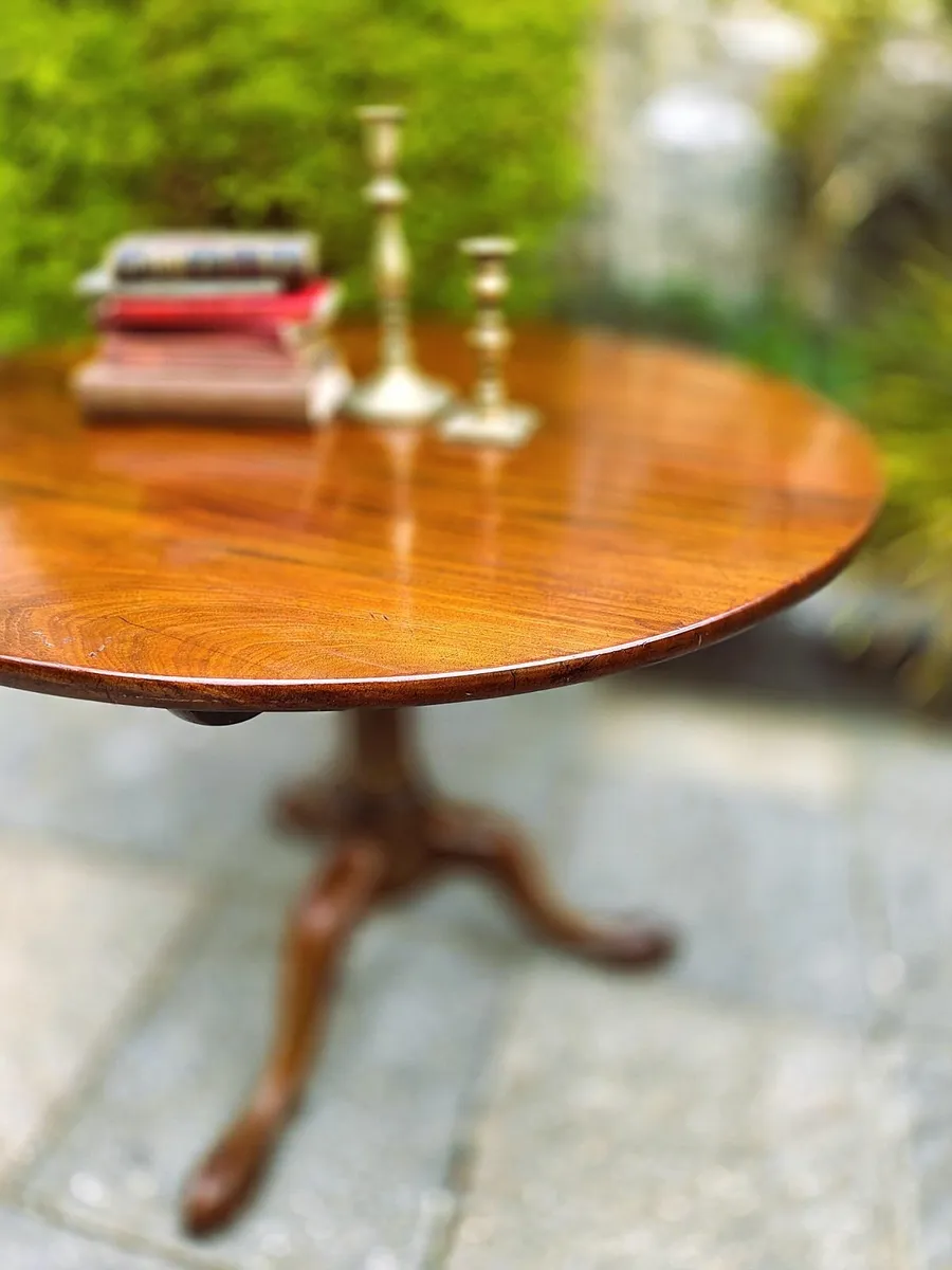 Georgian Flip Top Bird Cage Table- Circa 1830 - Image 4