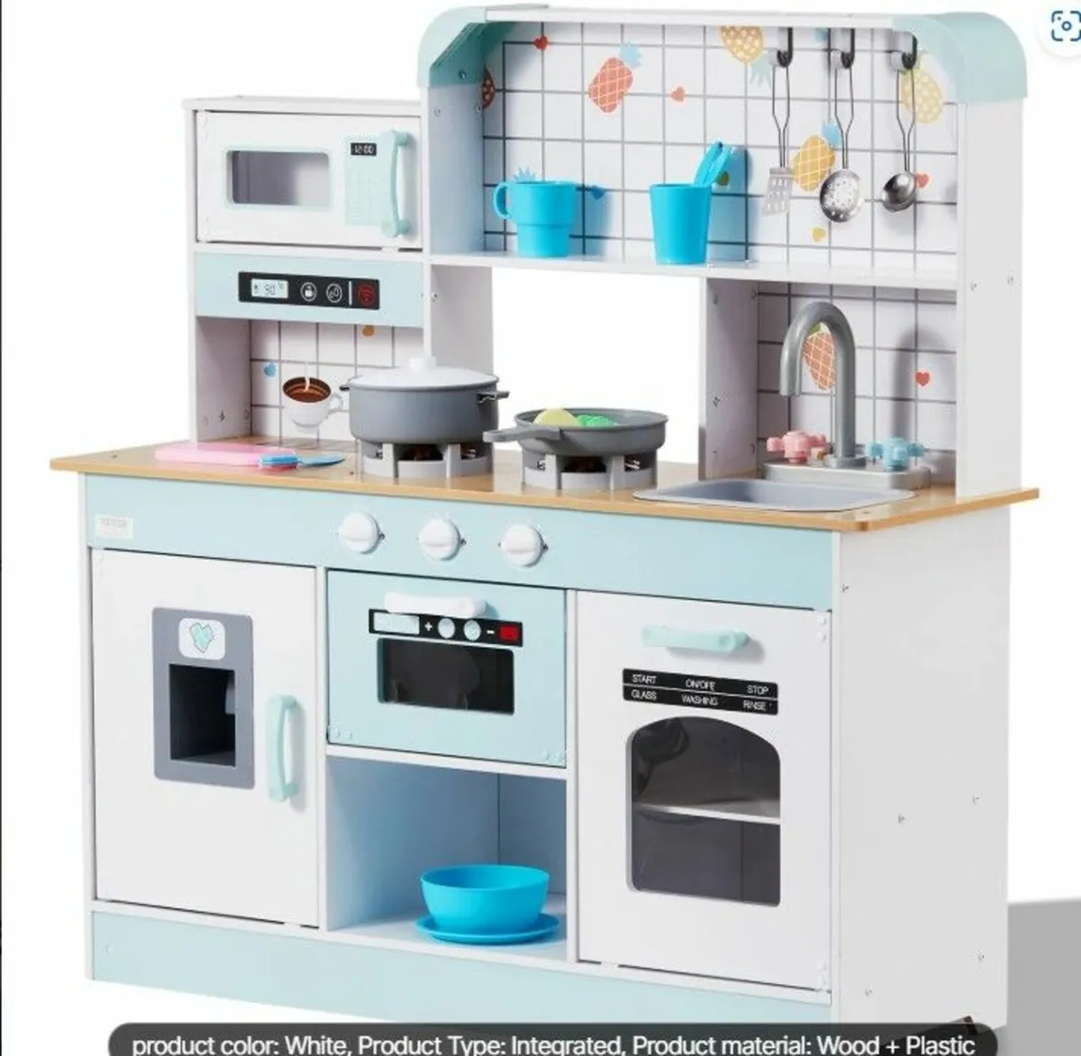 Kids Wooden Play Kitchen - Image 1