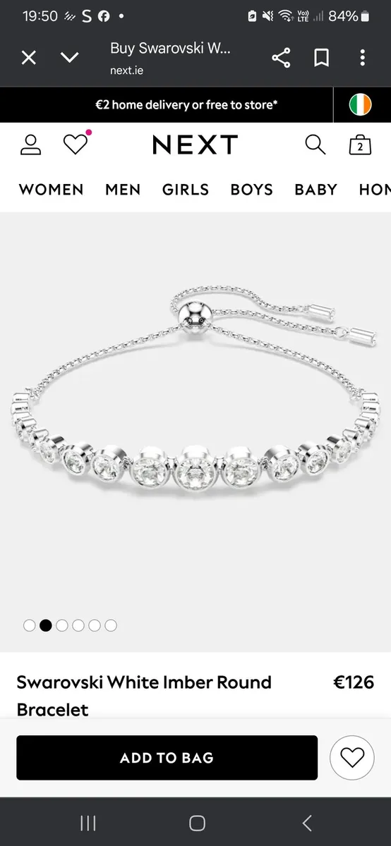 Swarovski White Imber Round Bracelet - Image 1