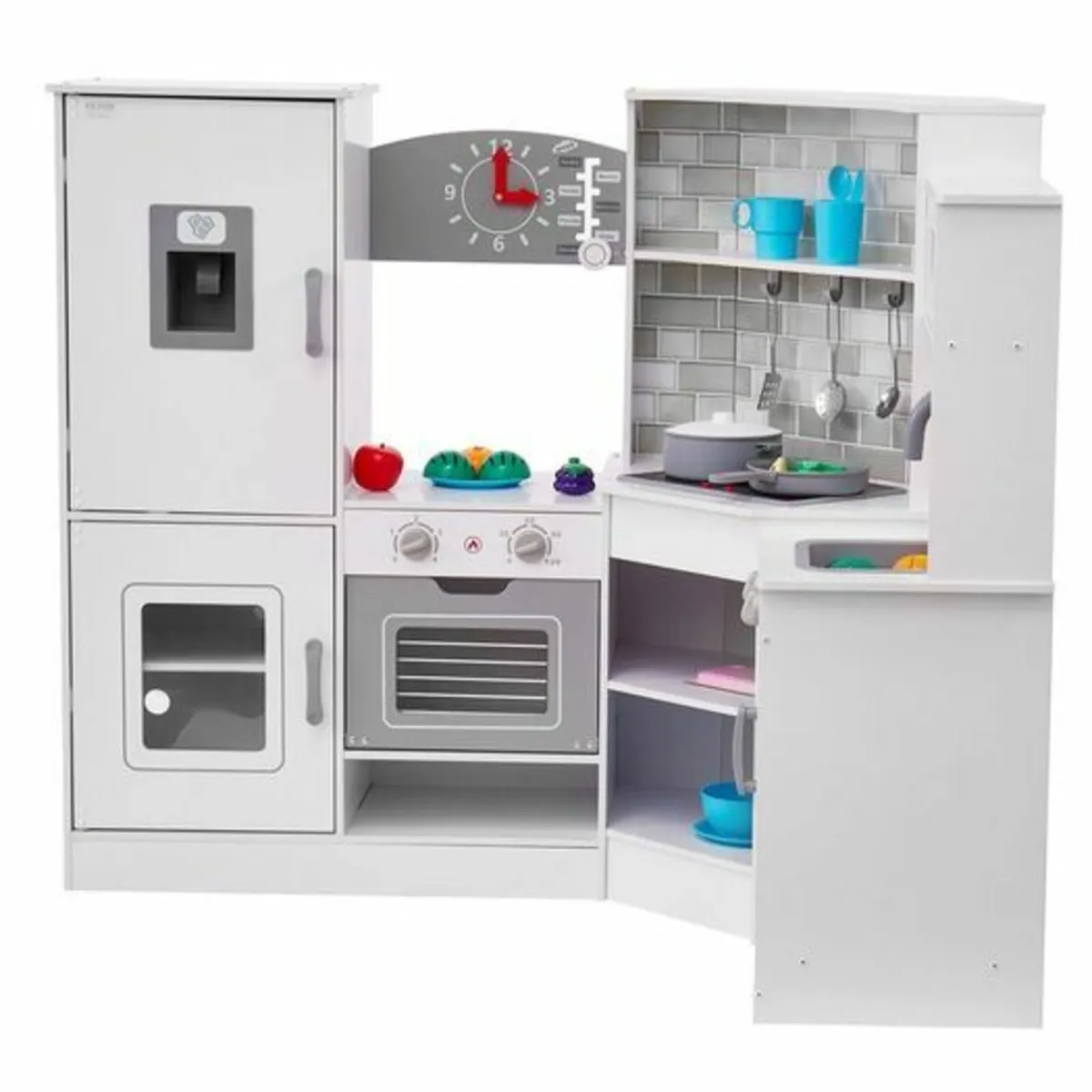 Kitchen Playset Kids Pretend Cooking Play Toy 24 P - Image 4