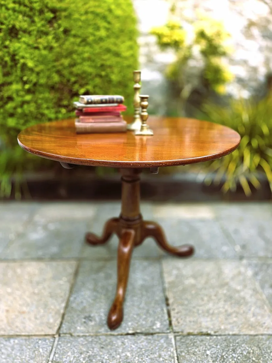 Georgian Flip Top Bird Cage Table- Circa 1830 - Image 1