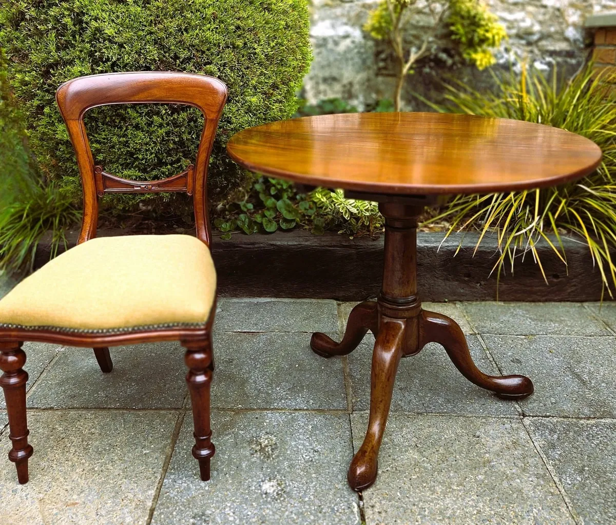 Georgian Flip Top Bird Cage Table- Circa 1830 - Image 2