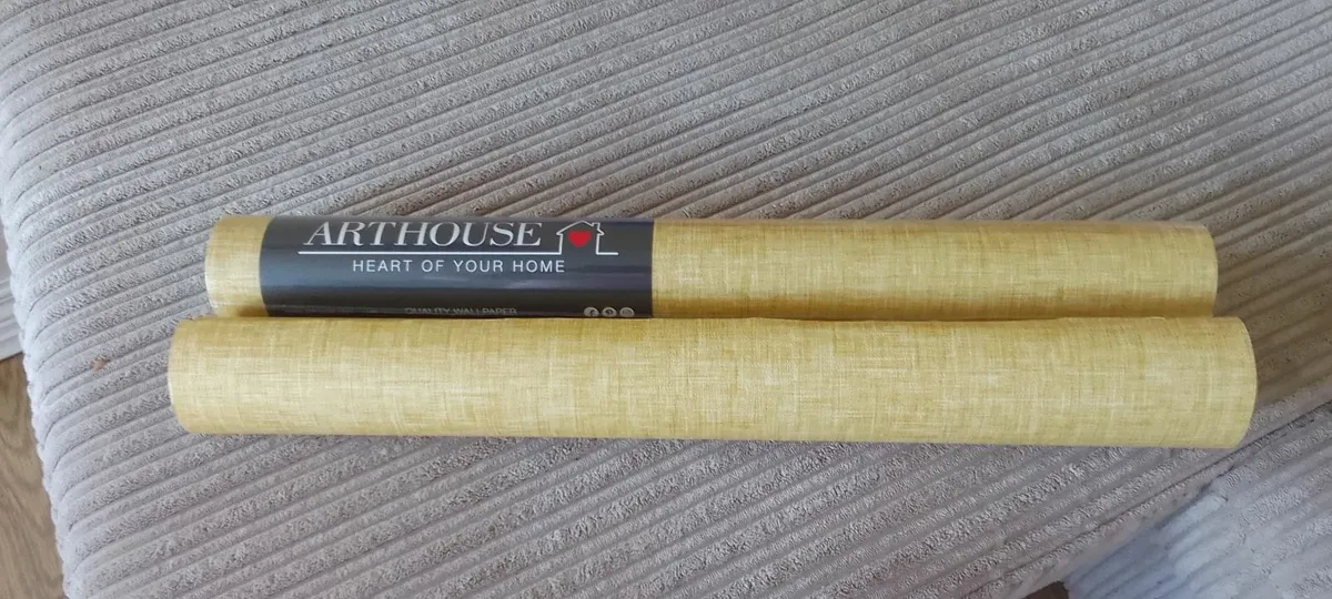 2 X Rolls of Yellow Arthouse Wallpaper