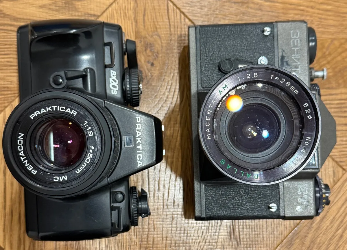 Film cameras and lenses job lot - Image 2