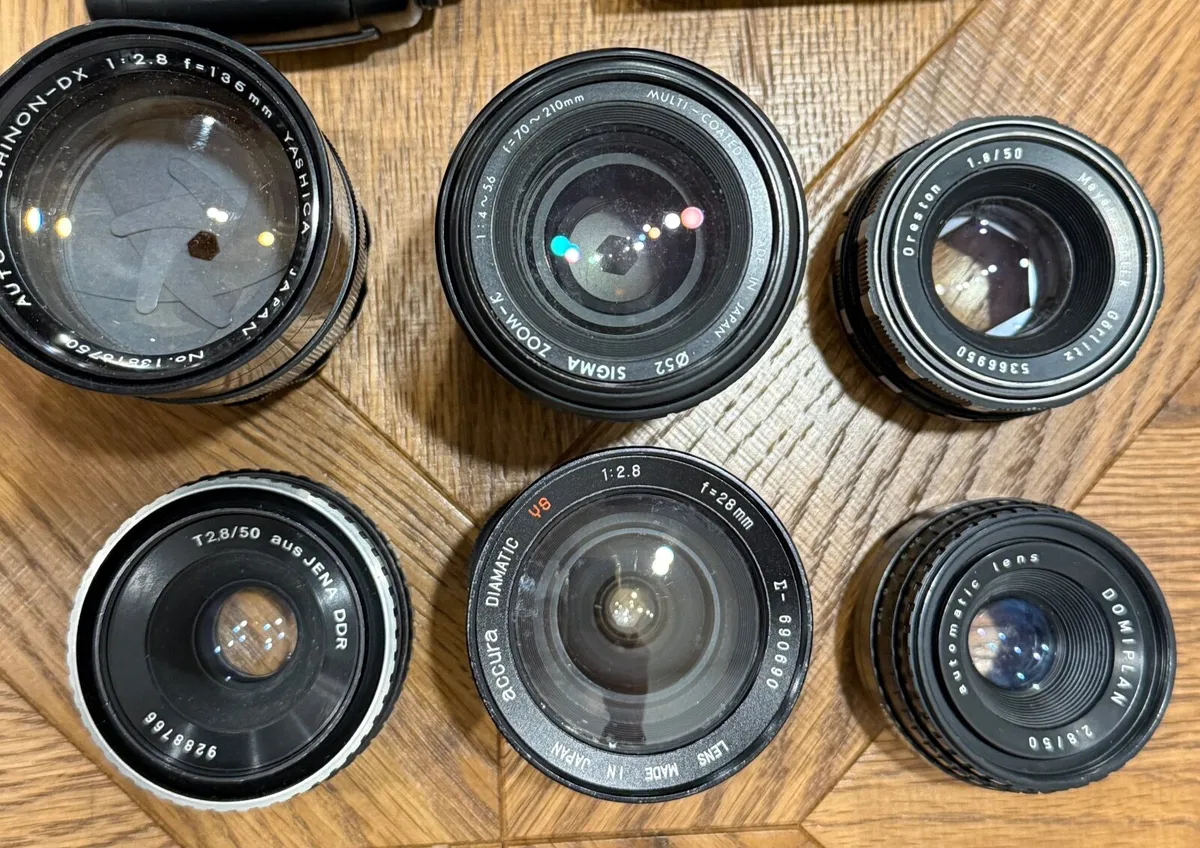 Film cameras and lenses job lot - Image 3