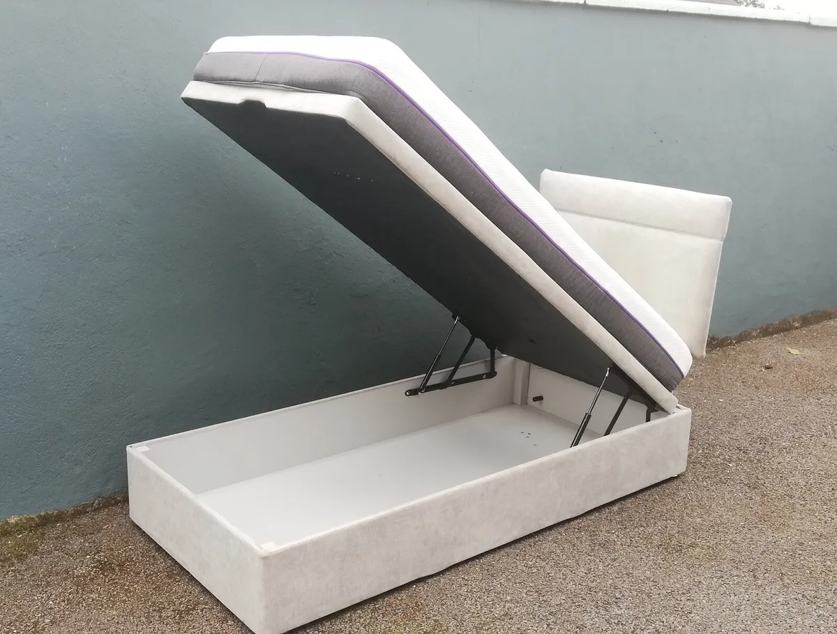 Single gas-lift ottoman bed with underneath storag - Image 2