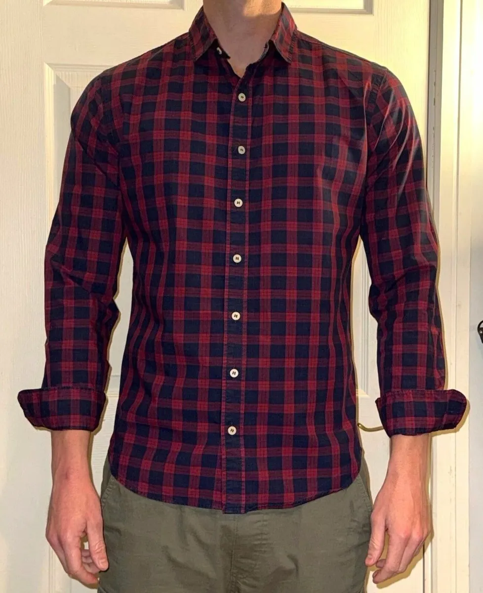 Slim Fit Checked Shirt - Image 1