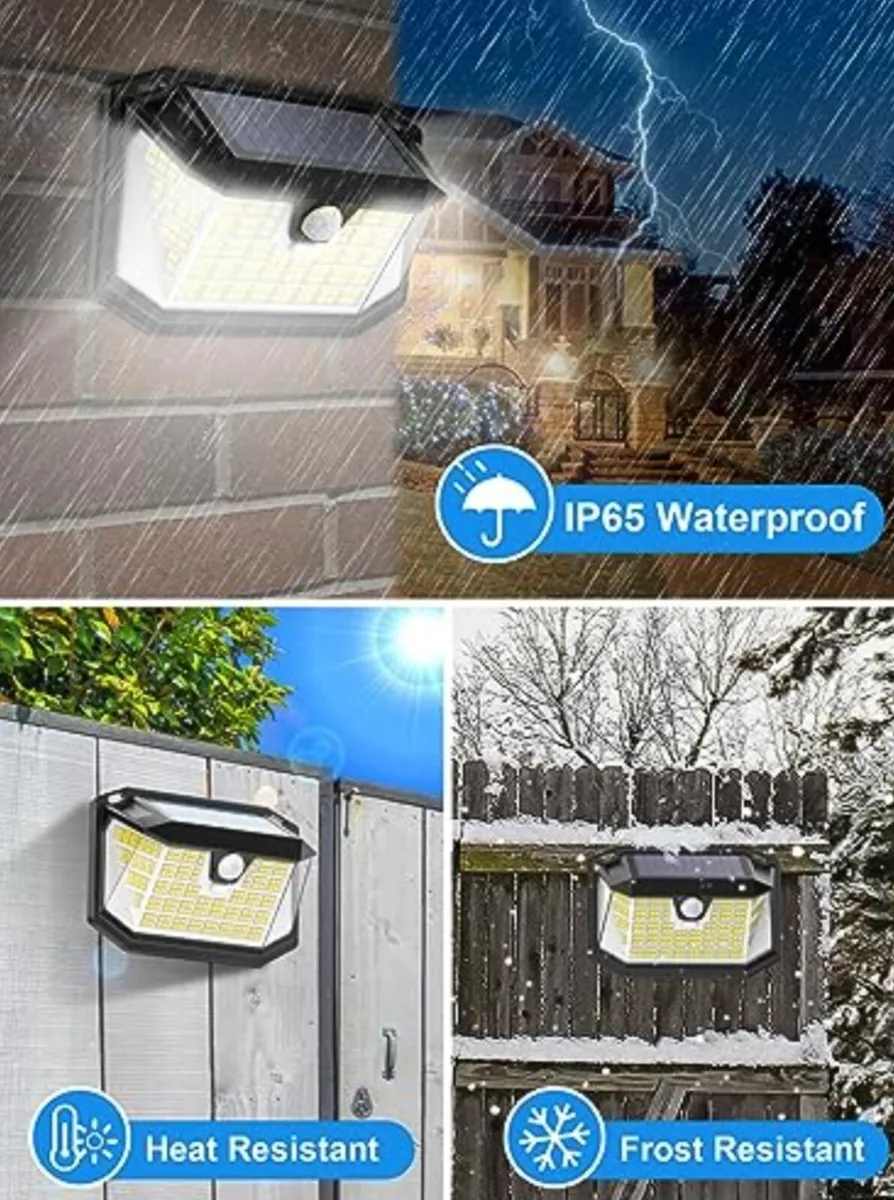 New. 6 pack led weather resistant outdoor lights - Image 1