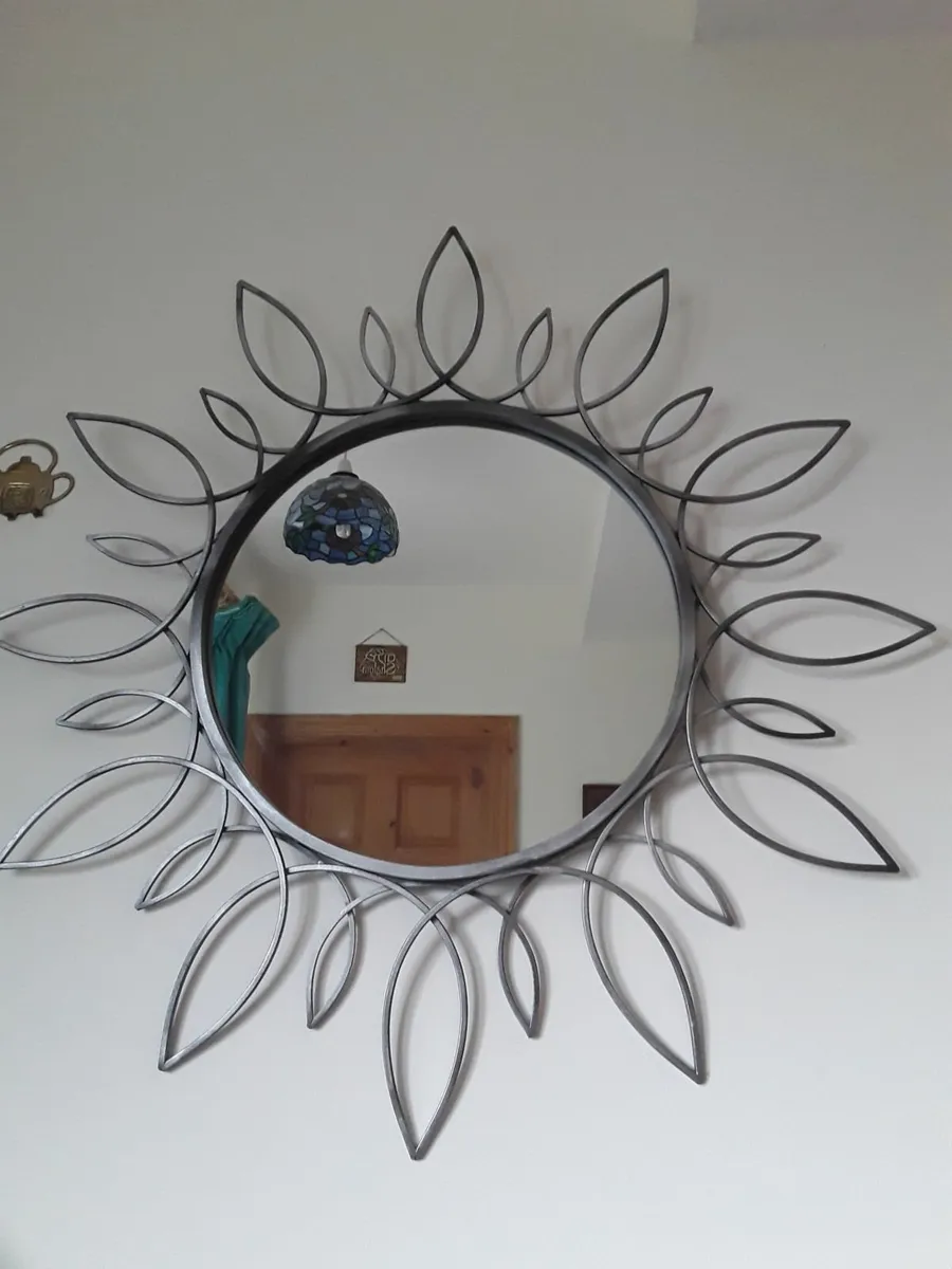 Large vintage mirror wrought iron frame - Image 3