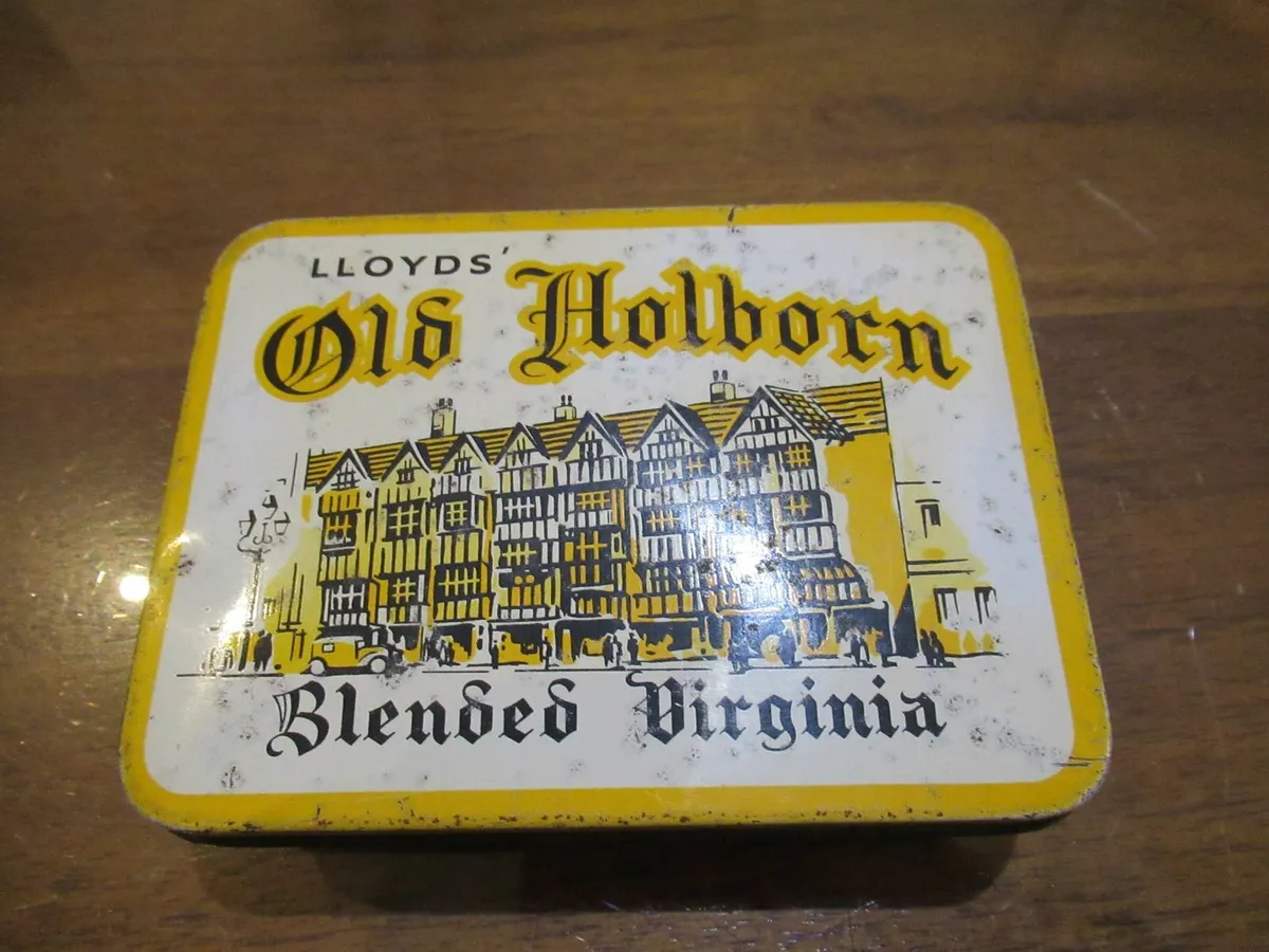 antique vintage Tin tobacco man cave pub gift box - Image 1