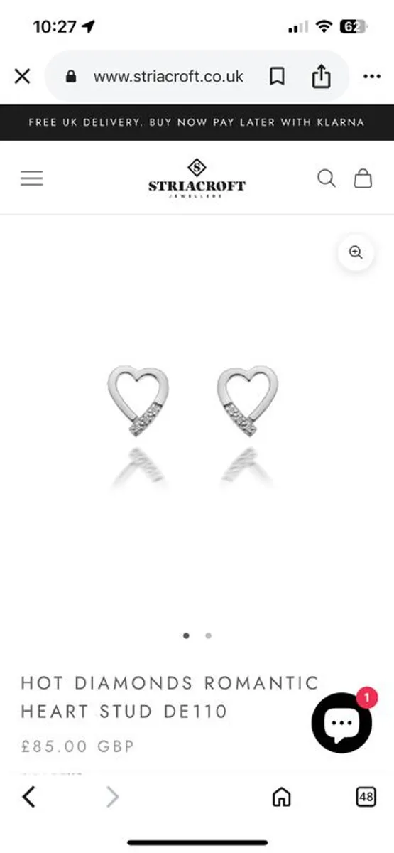 Hot Diamonds Necklace and Earring set. - Image 2