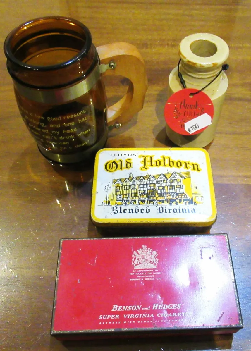 antique vintage Tin tobacco cigarette  gift box - Image 3