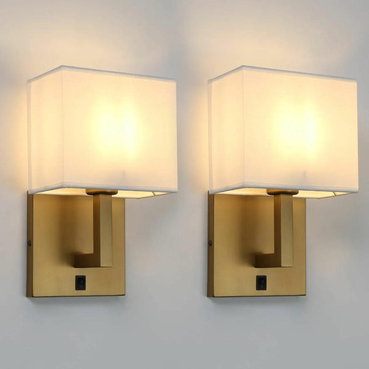 Lighting 2 Sets of Vintage Modern Linen Lampshade - Image 1