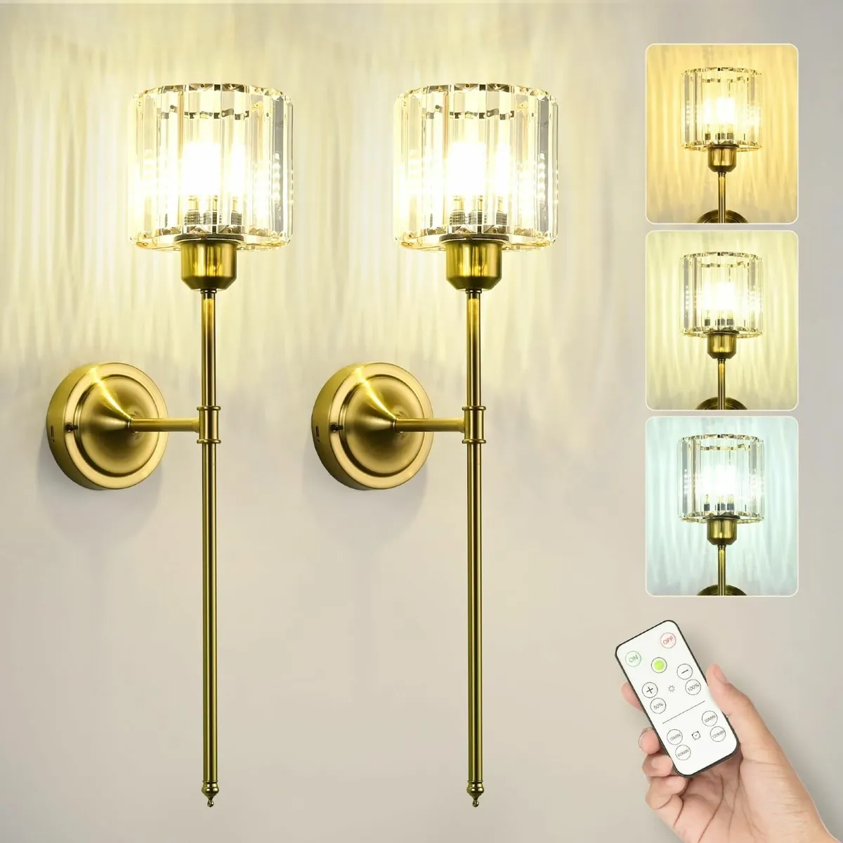 Wireless Wall Lights Remote and Timer 5400mAh Larg - Image 1