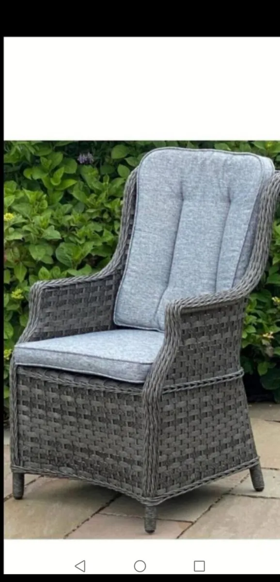 Brand New Dark Grey Rattan Chairs x 3