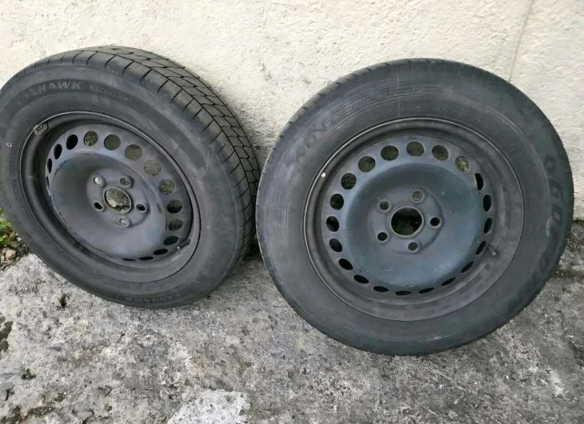 VW Transporter Steel Rims & Tyres - Image 1