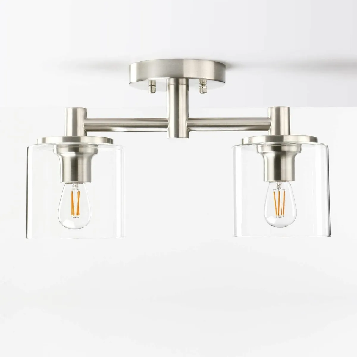 Industrial Edison Glass Ceiling Lights 2 Pendant L - Image 1