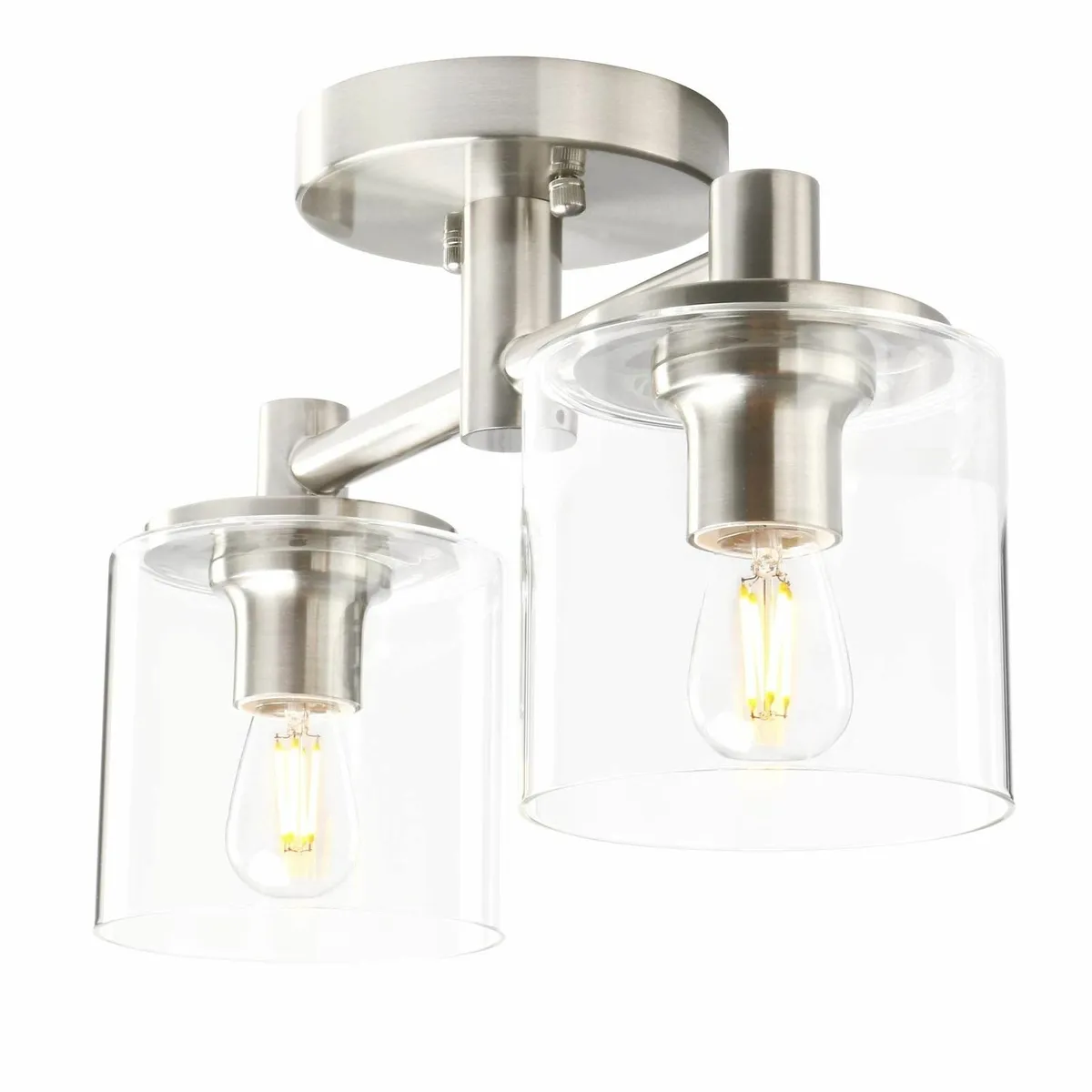 Industrial Edison Glass Ceiling Lights 2 Pendant L - Image 2