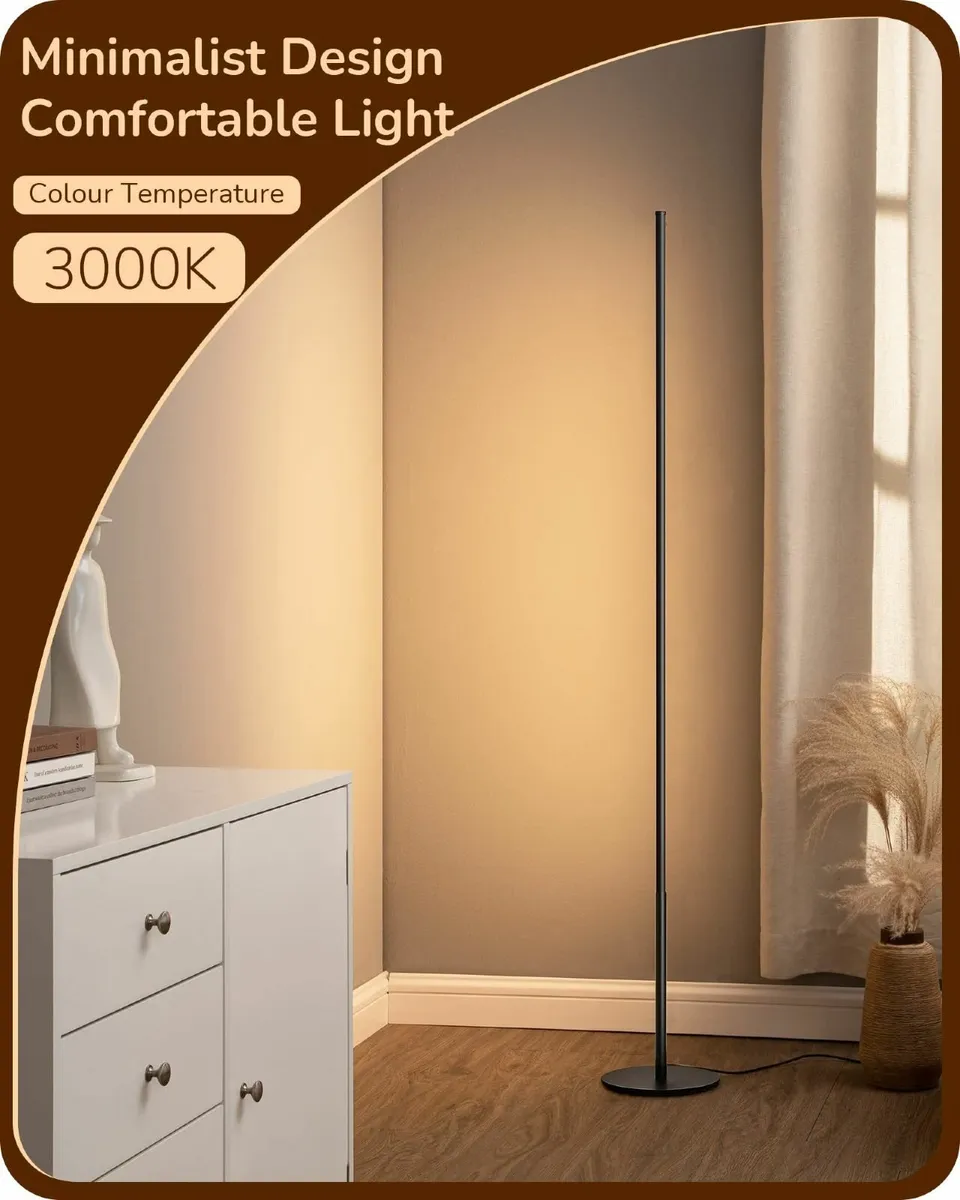 2 Pack Modern LED Floor Lamp 57.5 Minimalist Dimma - Image 2