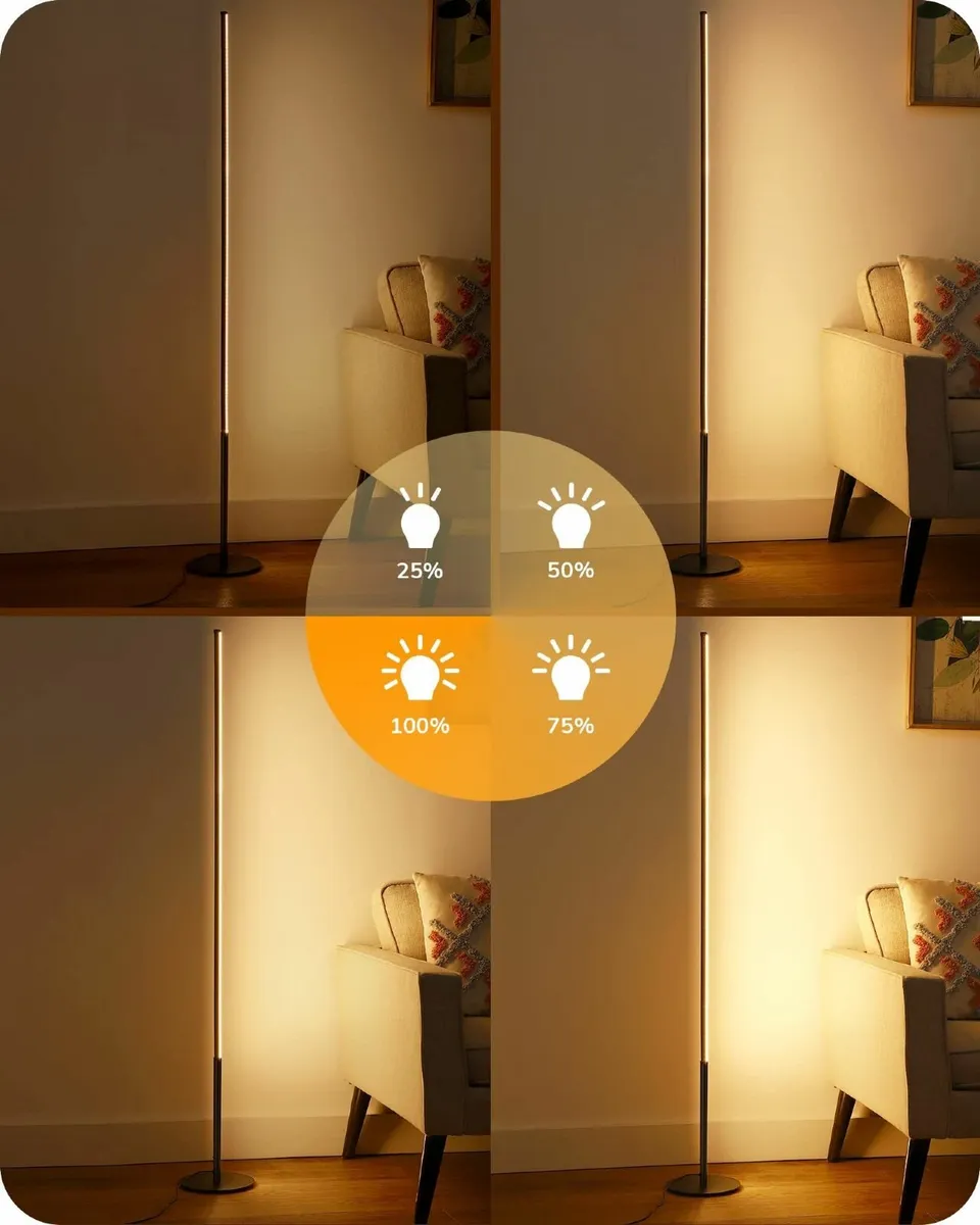 2 Pack Modern LED Floor Lamp 57.5 Minimalist Dimma - Image 3