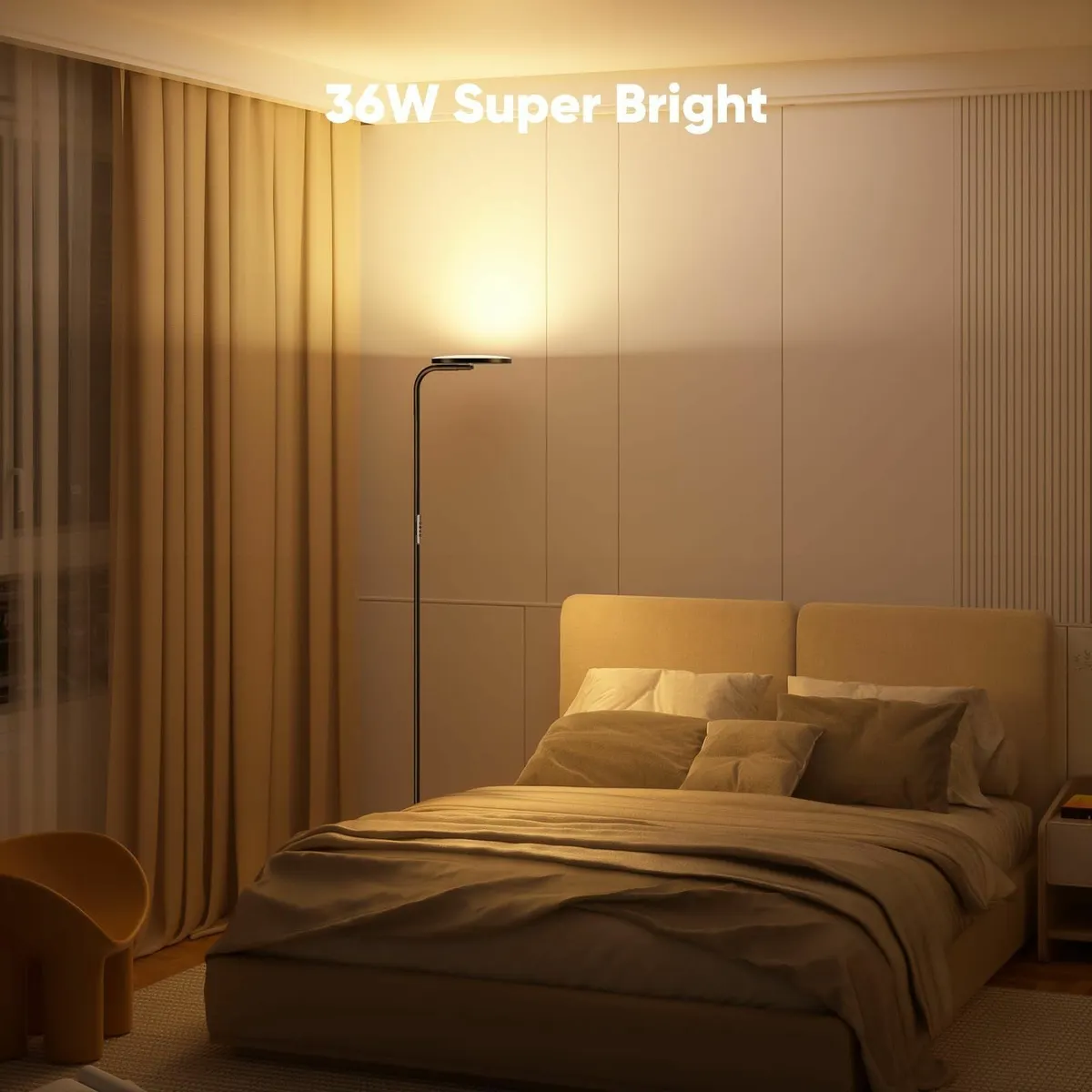 36W LED Floor Lamp Super Bright Standing Modern St - Image 2