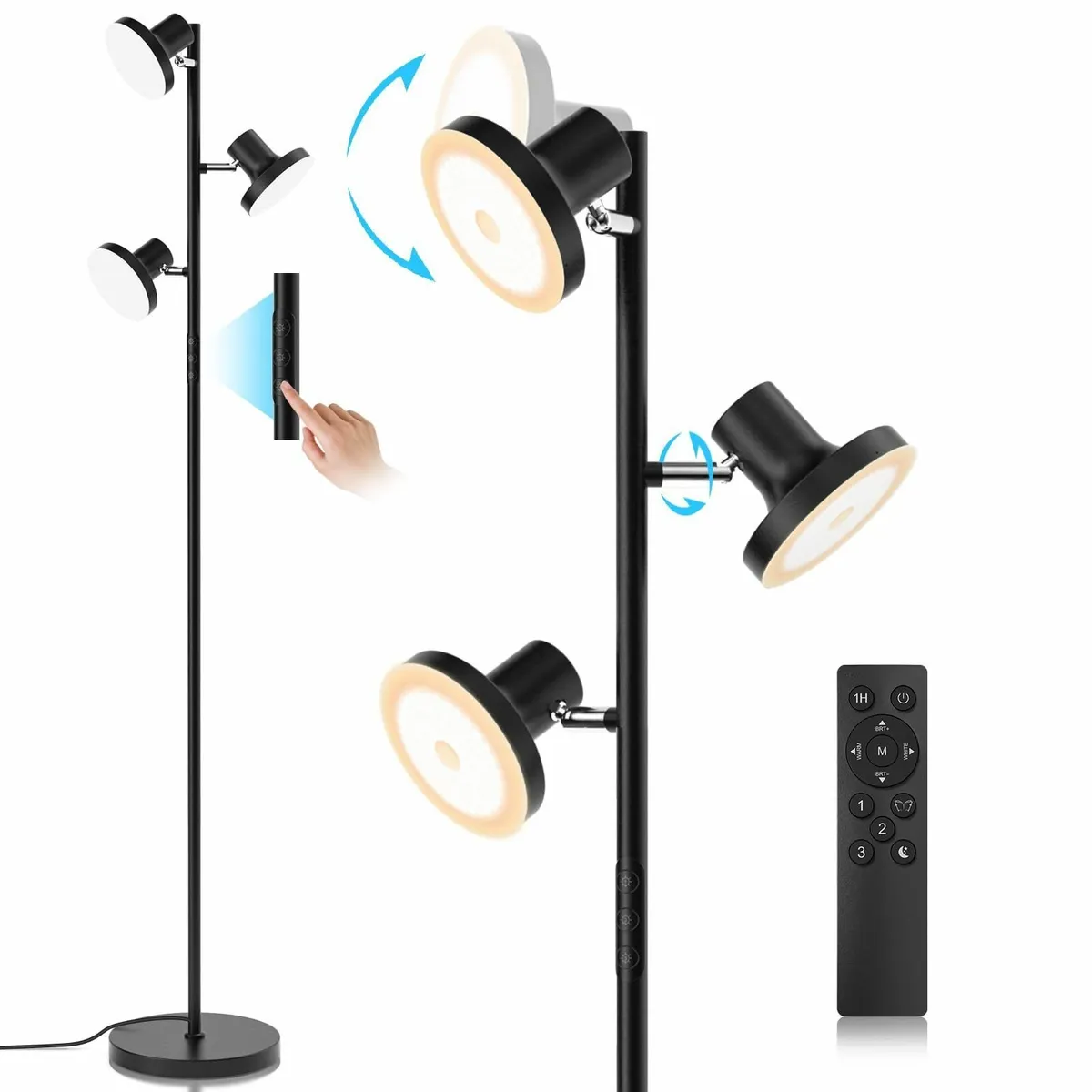 36W LED Tree Floor Lamp Modern Dimmable Standing R - Image 1