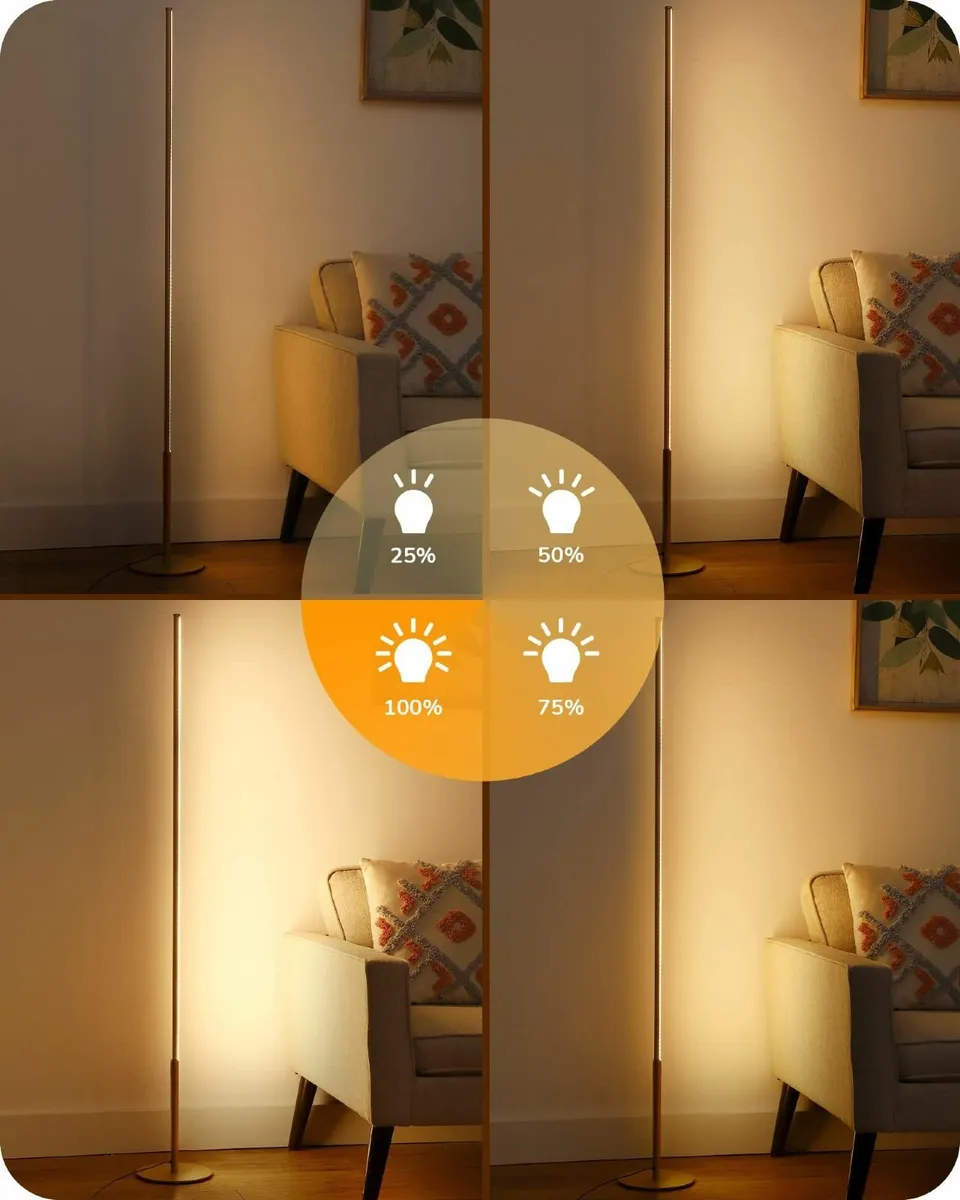 2 Pack Modern LED Floor Lamp 57.5 Minimalist Dimma - Image 3