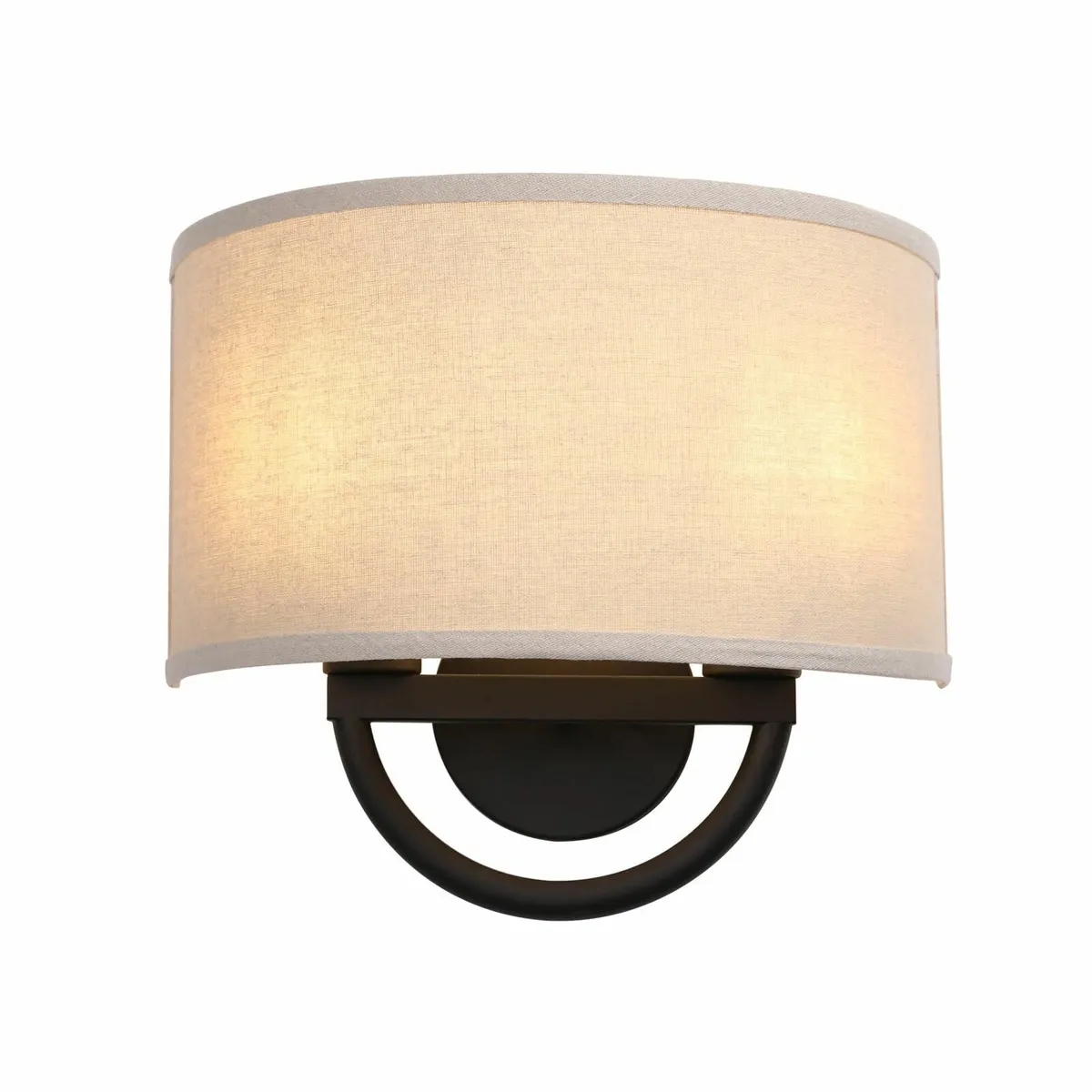 Industrial 2-Lights Wall Light Lamps Linen Fabric - Image 1
