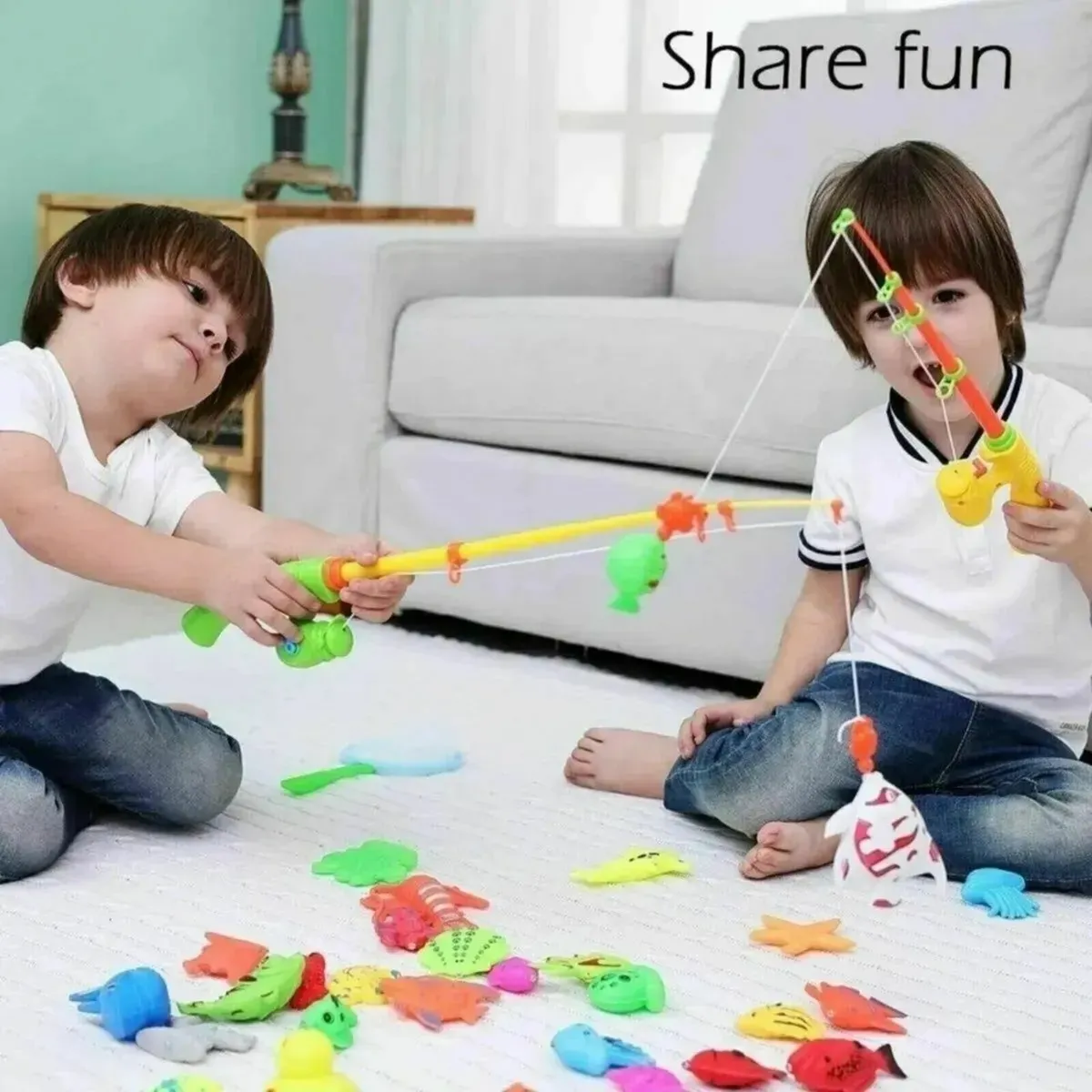 Magnetic Fishing Toy Set for Kids Bath & Pool - Image 2