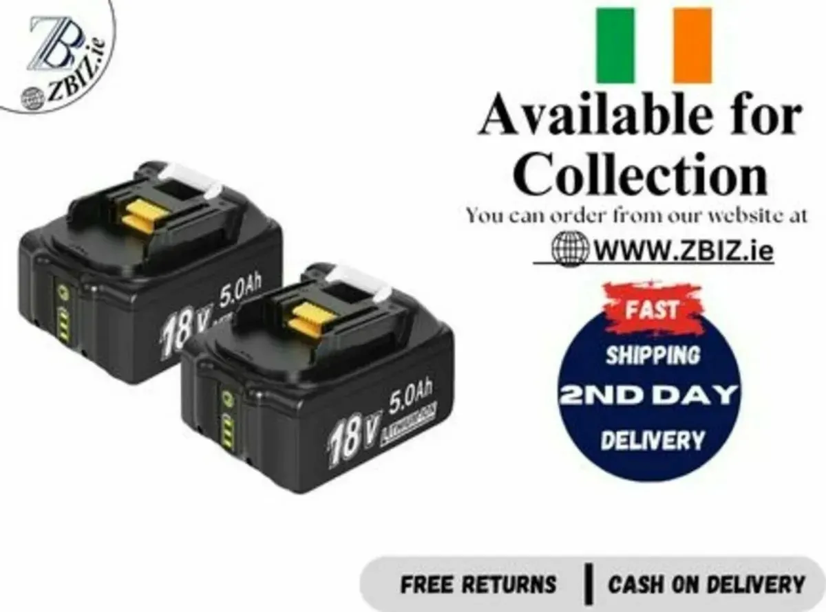 Replacement Batteries for Makita 18V 5.0Ah Li-Ion - Image 1