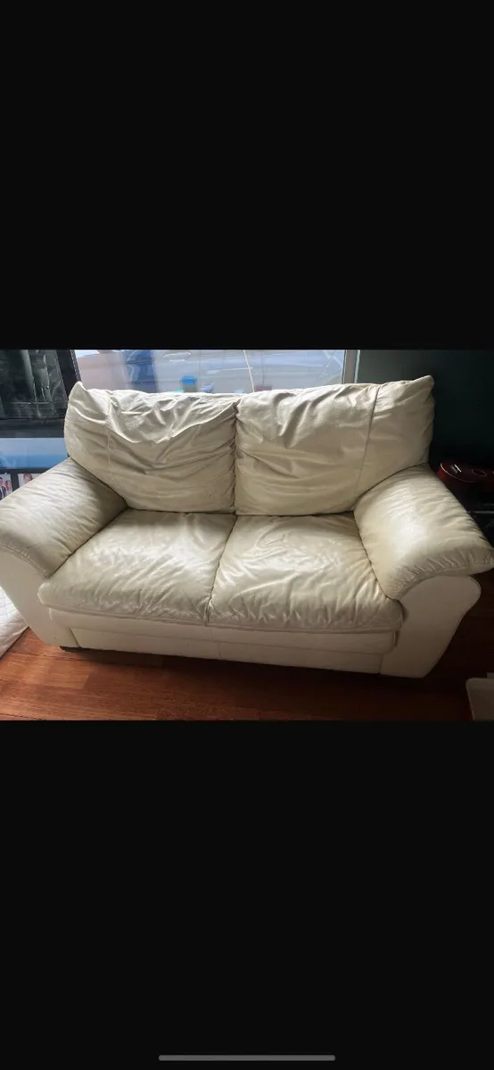 Two leather couches. - Image 1