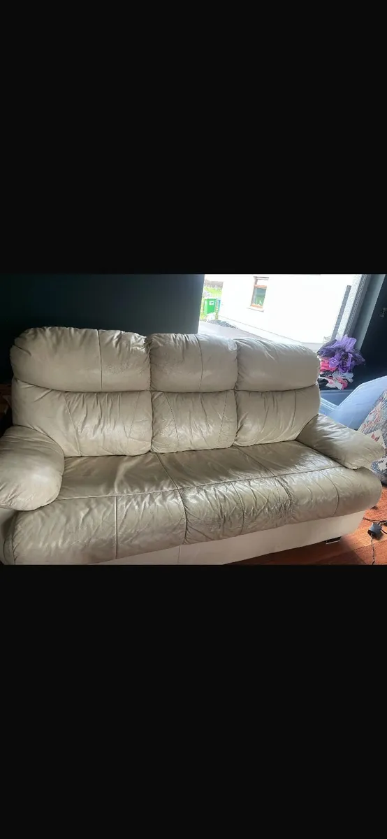 Two leather couches. - Image 3