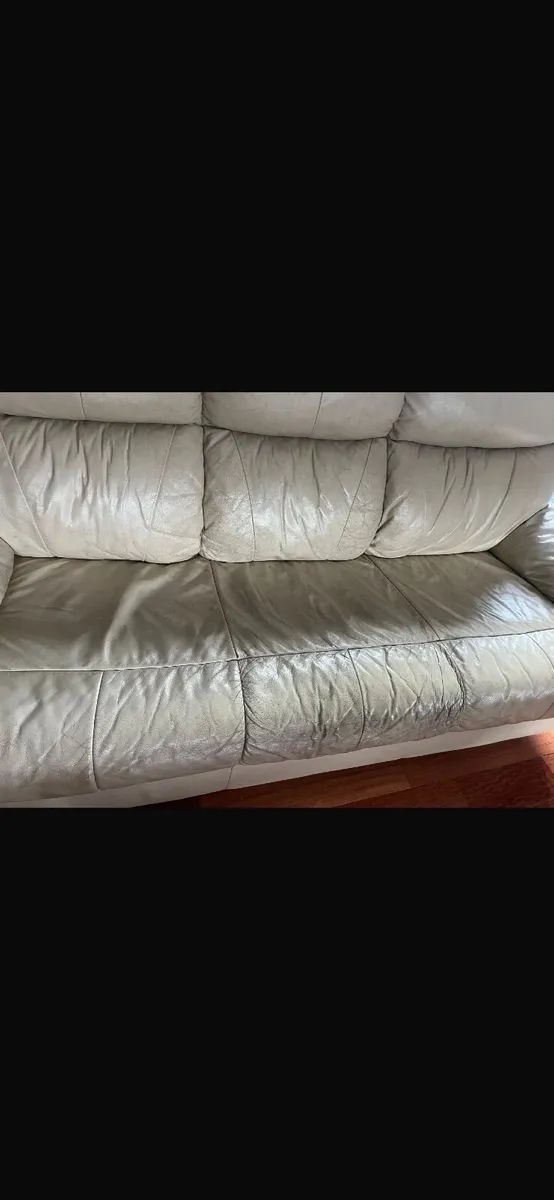 Two leather couches. - Image 4