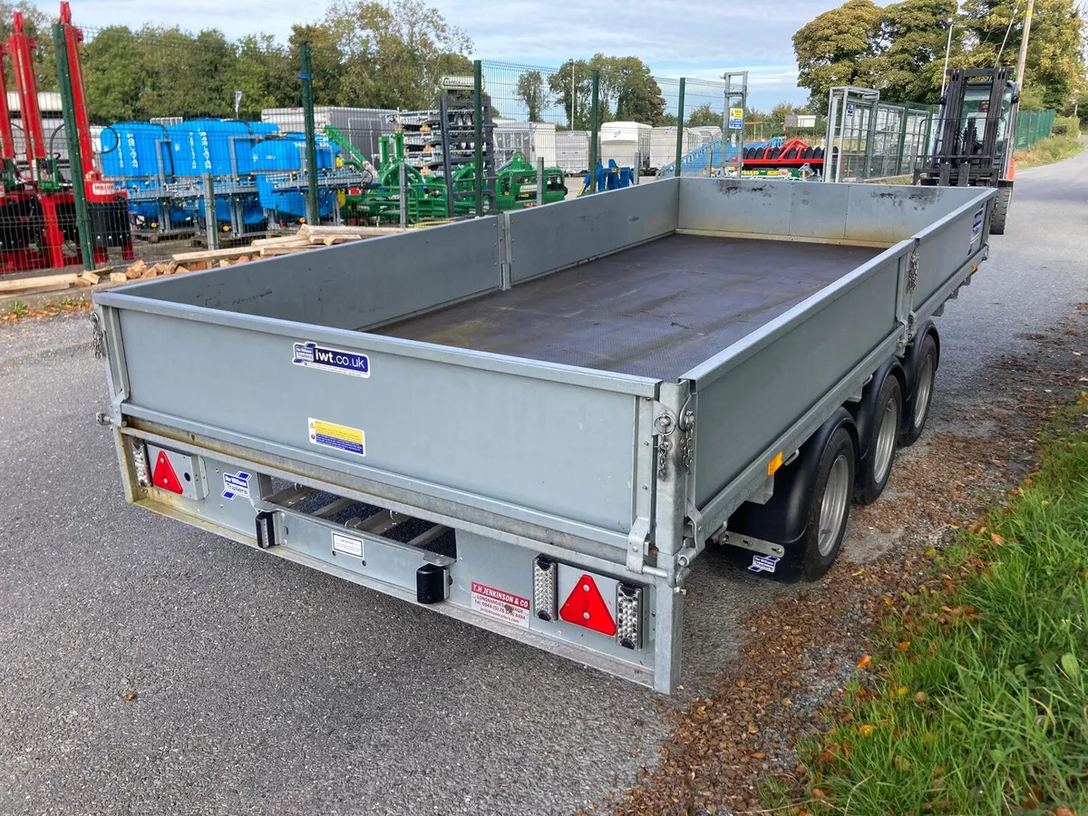 Sept 24 Ifor Williams 14ft Tri  Dropside Trailer - Image 2